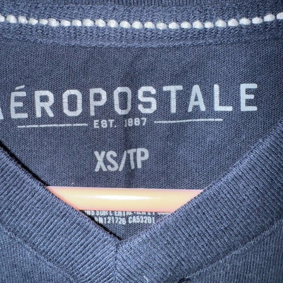 Aeropostale Dark Blue V-Neck Top - Picture 2 of 4
